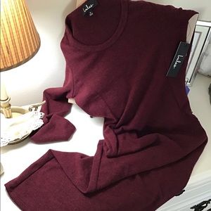Lulus Burgundy, super soft and stretchy, sweater dress, small